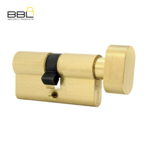 65mm satin brass knob cylinder